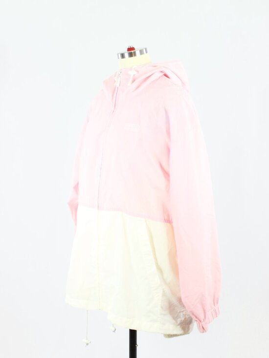 Vintage 00's WINDRIVER Pink White Nylon Hooded Windbreaker Jacket, Size L - Picture 5 of 16